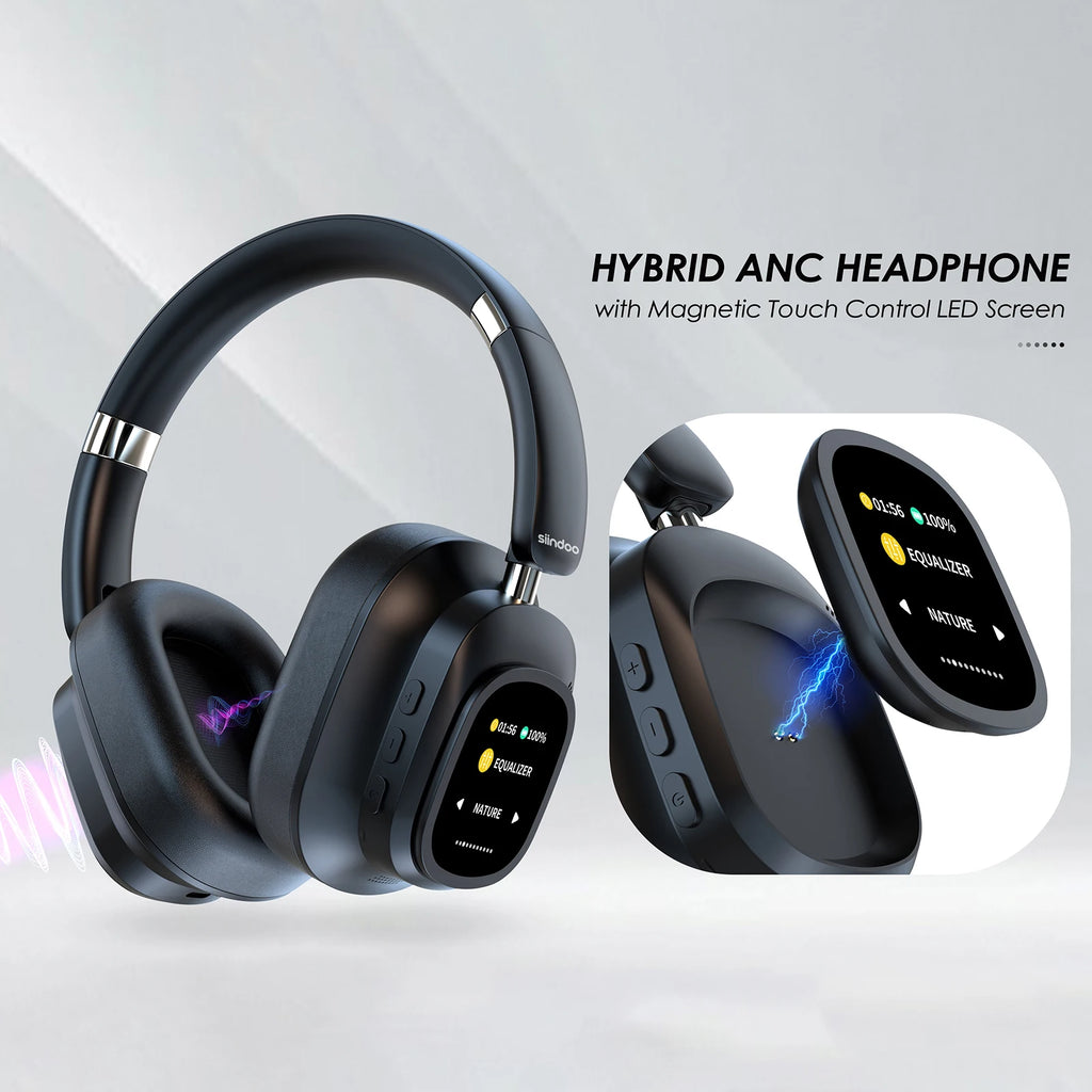 MagWave Pro — Hybrid Wireless Headphones with LED Smart Touch