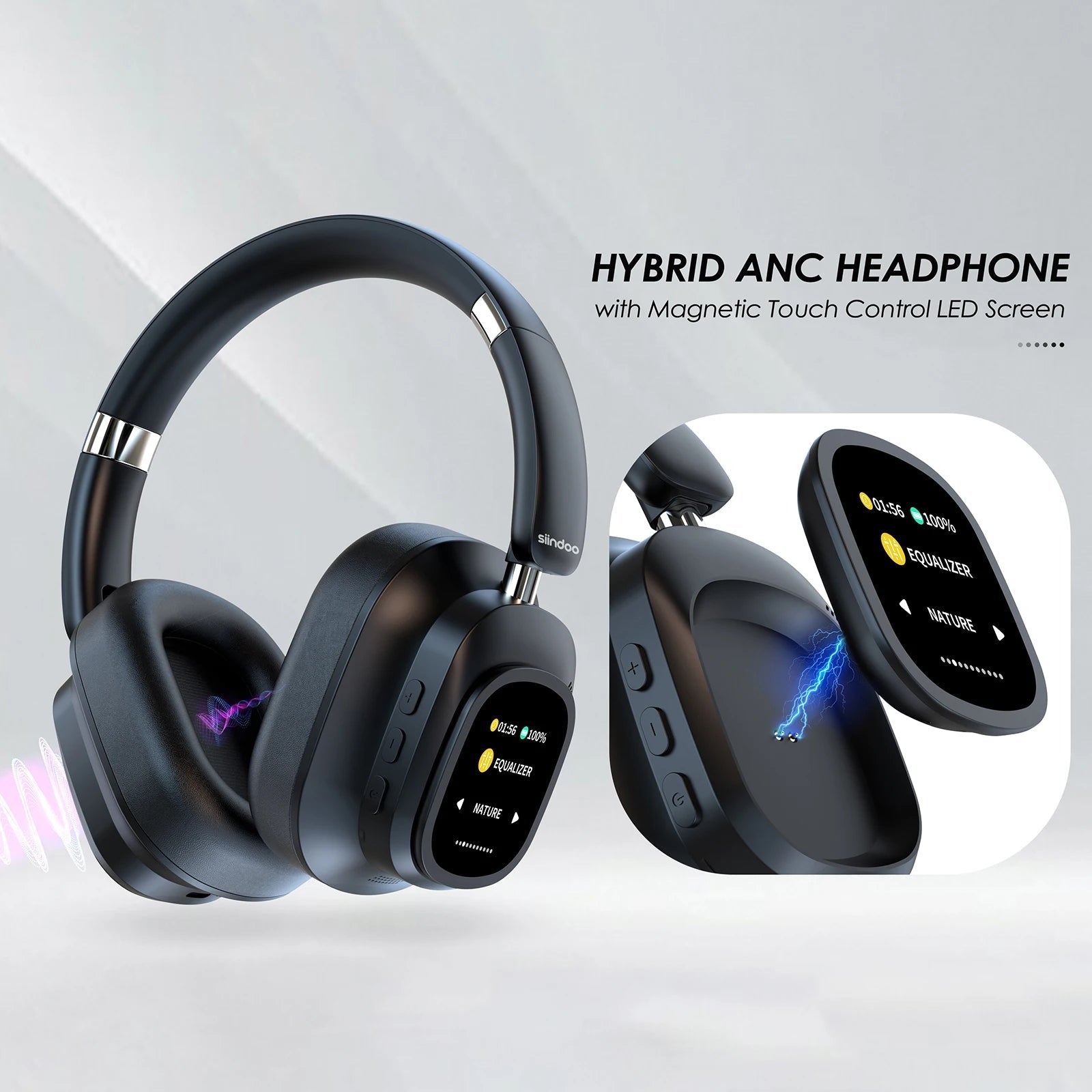 MagWave Pro — Hybrid Wireless Headphones with LED Smart Touch - paybest.ng