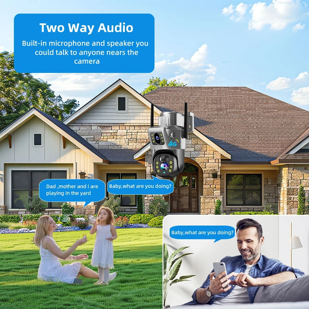 Solar-Powered 4G Security Camera — Outdoor Wireless CCTV with Motion Detection & Night Vision