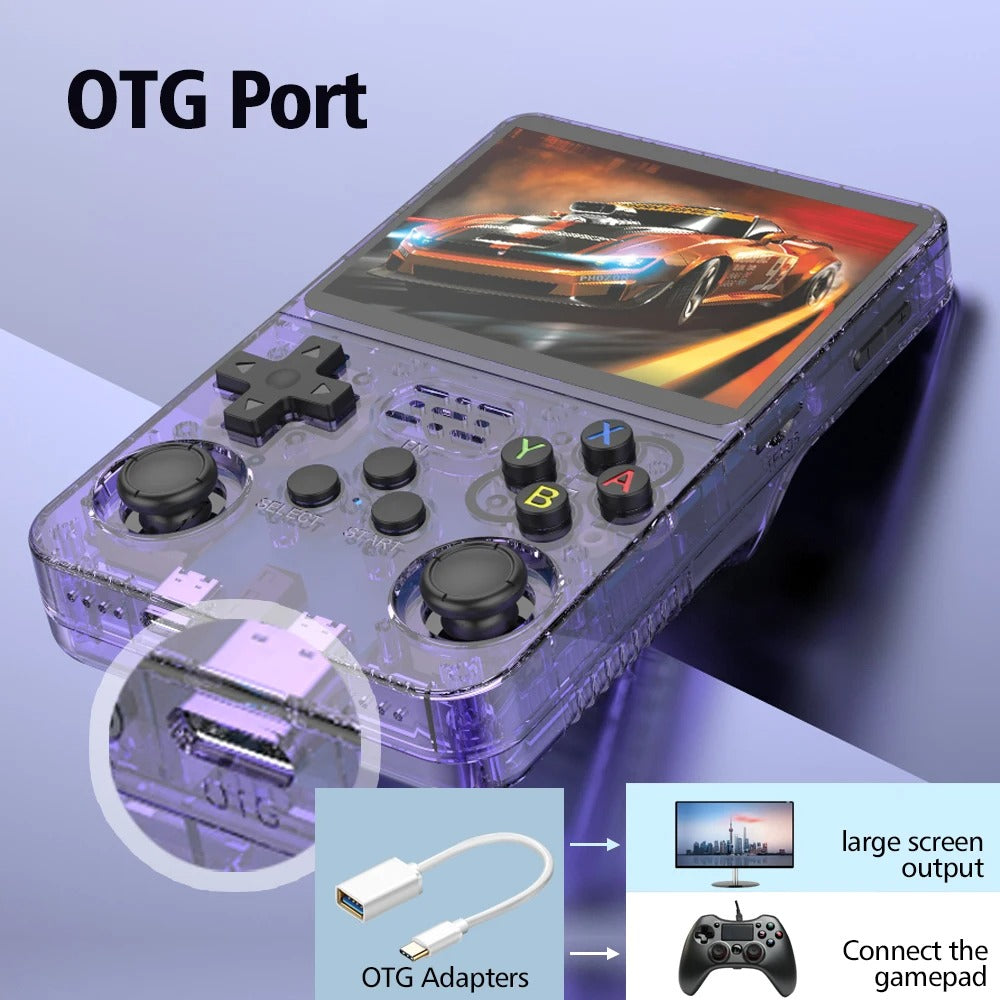 R36S Retro Handheld Game Console – 3.5" IPS Screen, Linux System, 64GB, Preloaded with Classic Games (R35S Pro)