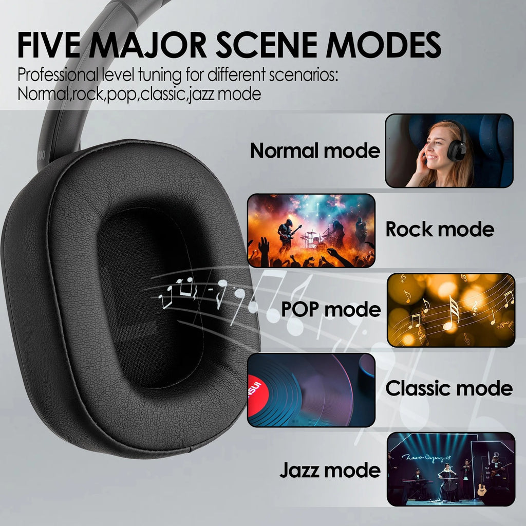 MagWave Pro — Hybrid Wireless Headphones with LED Smart Touch