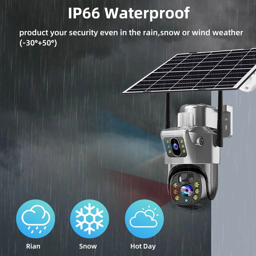Solar-Powered 4G Security Camera — Outdoor Wireless CCTV with Motion Detection & Night Vision
