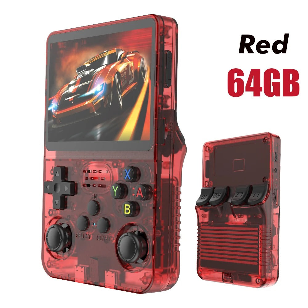 R36S Retro Handheld Game Console – 3.5" IPS Screen, Linux System, 64GB, Preloaded with Classic Games (R35S Pro)
