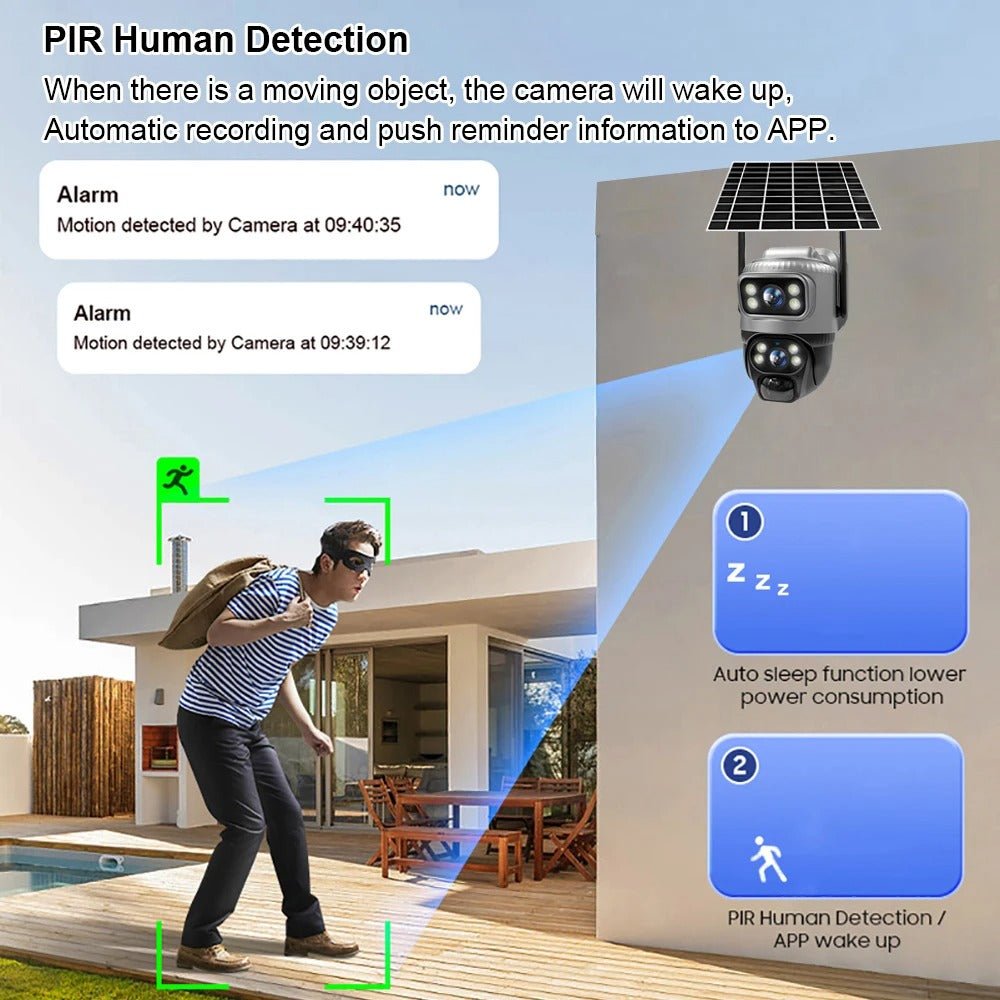 Solar-Powered 4G Security Camera — Outdoor Wireless CCTV with Motion Detection & Night Vision - paybest.ng