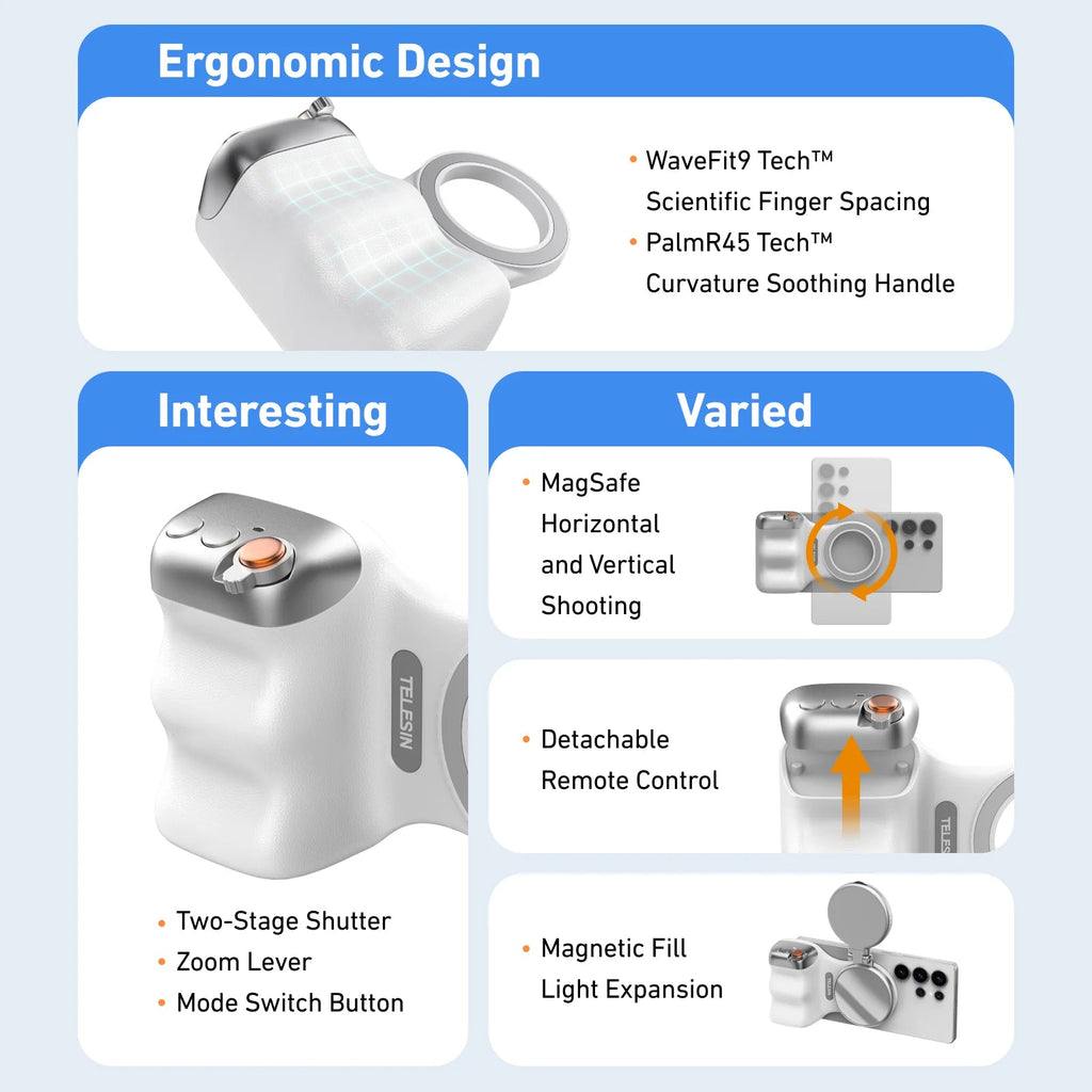 Telesin MagShot Pro — Remote-Controlled Magnetic Grip - paybest.ng
